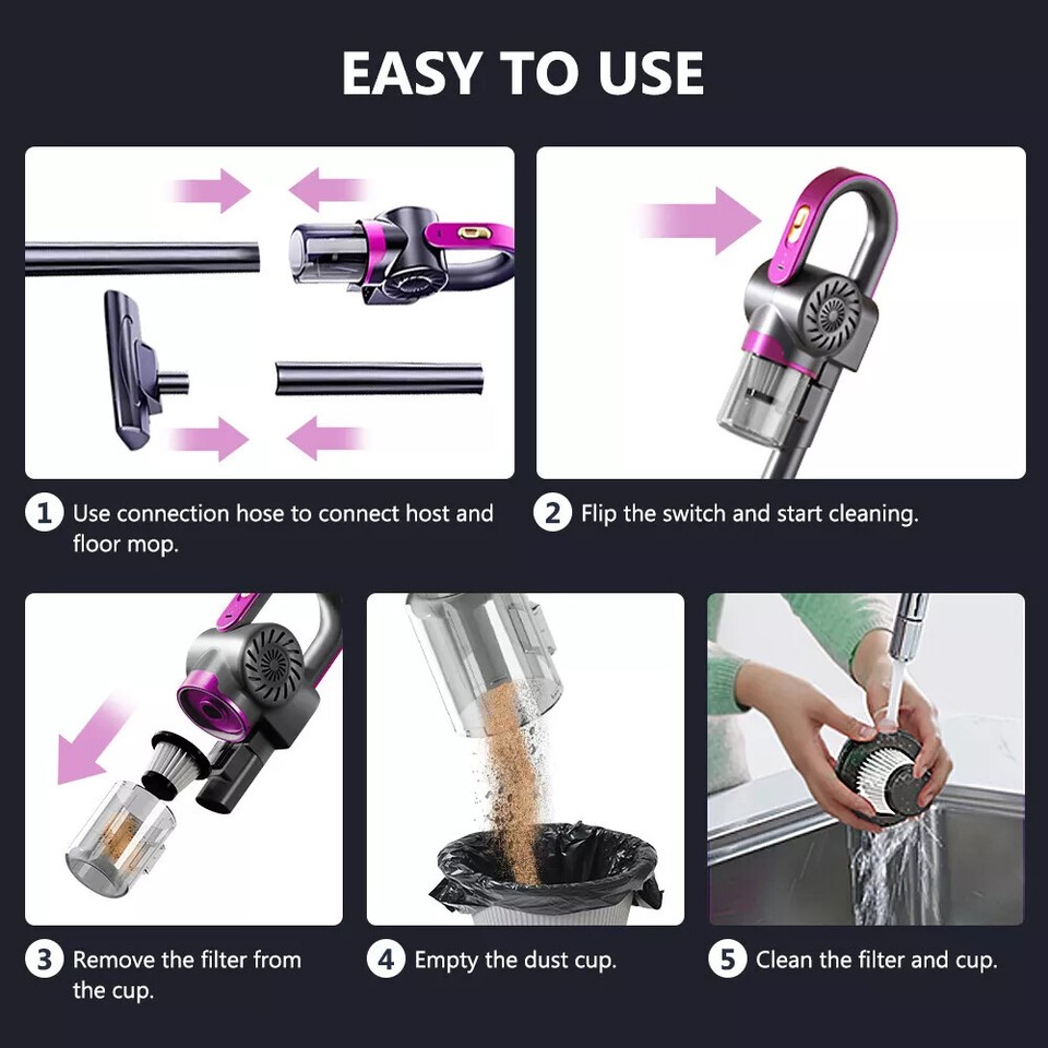 4 in 1 Stick Handheld Vacuum Cordless Vacuum Cleaner For Carpet Floor