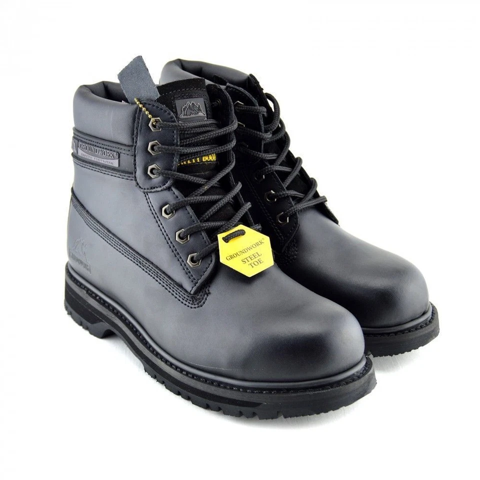  Hombres GROUNDWORK CATERPILLAR Seguridad Puntera de Acero Zapatos Tobillo Botas de Trabajo Talla 6-13 Foto 3 de 4