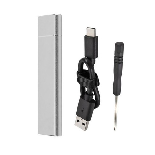 Silver Mini Aluminum Alloy M2 SSD Disk Case Adapter External Enclosure Box d