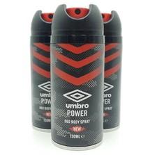 Image of UMBRO POWER DEODORANT BODY SPRAY 150ML 3 OR 6 PACK