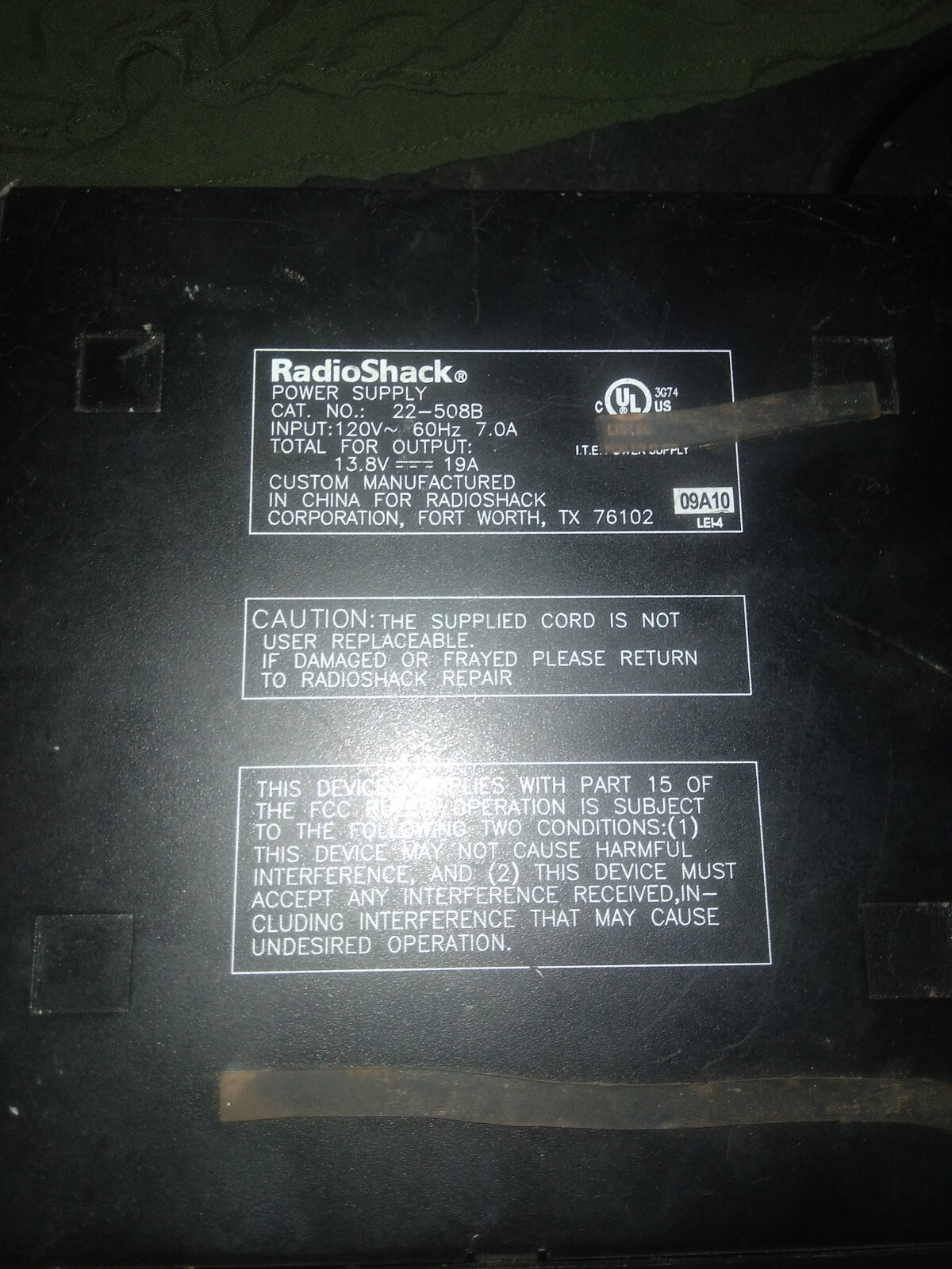 Radio Shack Switching Power Supply 19 AMP eBay