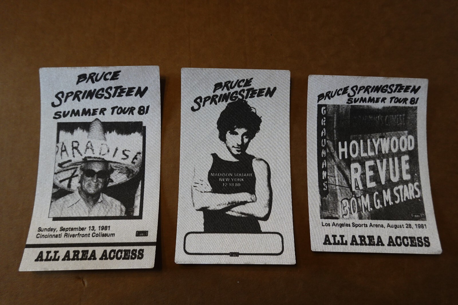Springsteen Backstage 1981 Bruce Springsteen - three backstage passes River Tour 1980 and 1981 | eBay