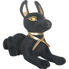 PT Egyptian Collectibles Black and Gold Laying Anubis Plush