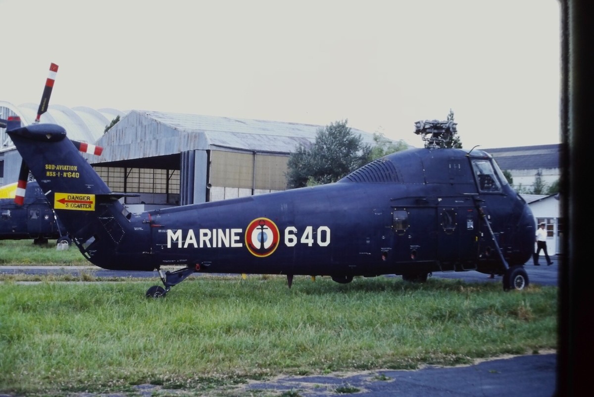 Hélicoptère Sikorsky H34 Original 35mm glissière Marine Française  Juin 197