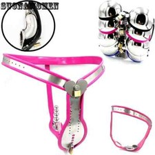 Male Chastity Belt Locking Cage with Tube Device Bead Bondage Underwear Slave