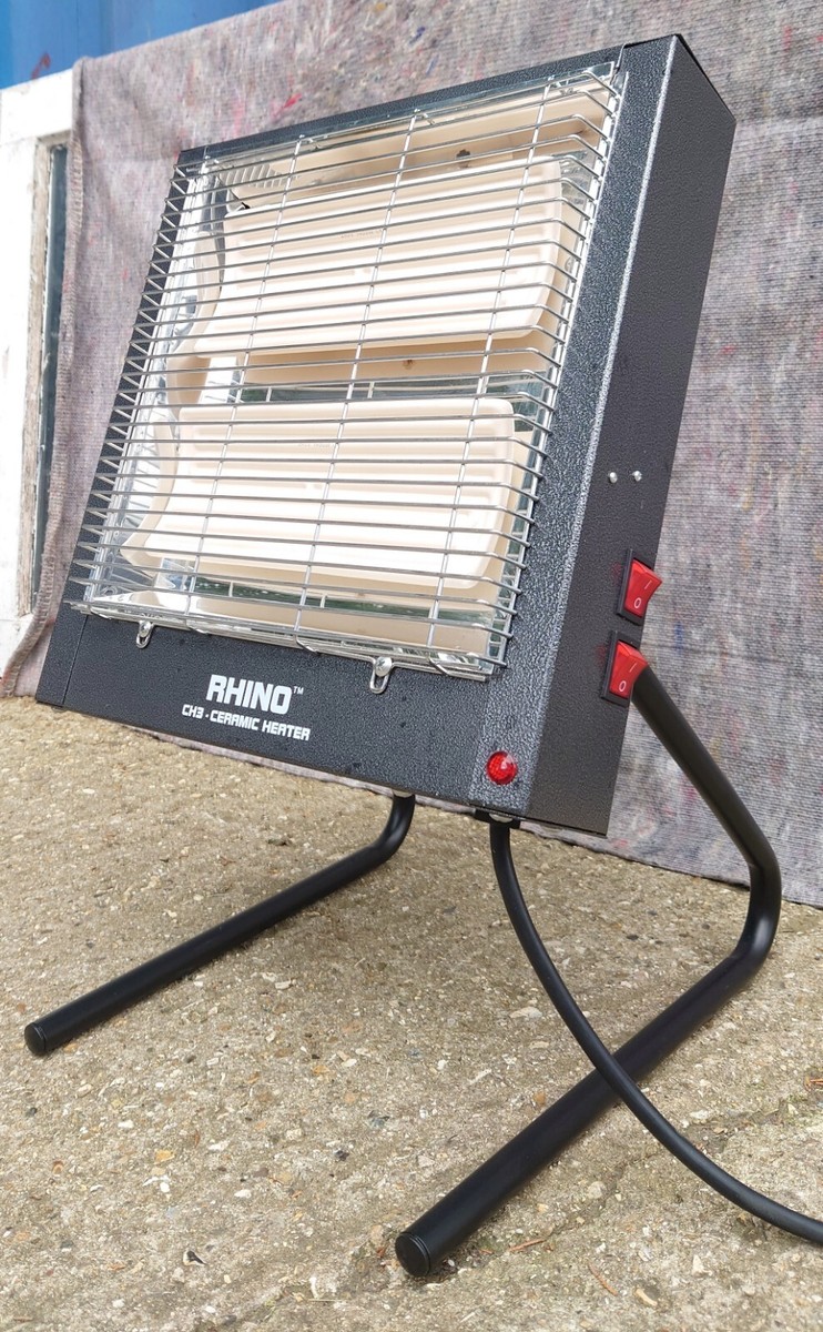 Black Rhino CH3 Ceramic Heater Workshop Heater Model H02701 240v Twin 1400w  | eBay