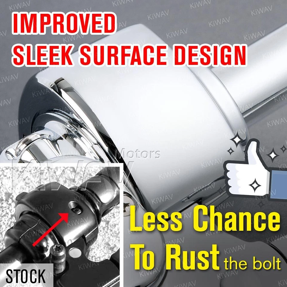 Kit de cubierta de interruptor de aluminio cromado KiWAV para Harley Fat Boy Lo 2011 FLSTFB Foto 2 de 4