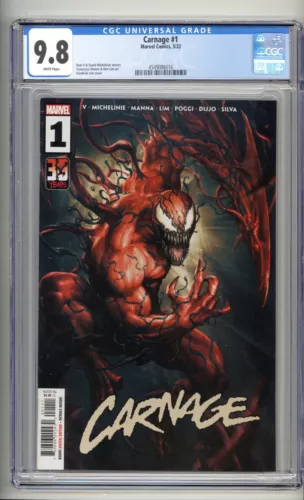 Carnage #1 CGC 9.8 Kendrick Lim Cover 1st Printing Highest Graded (2022)