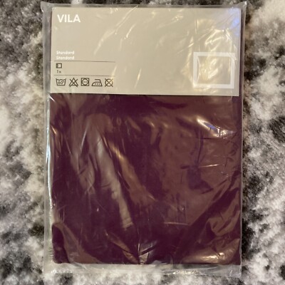VILA Standard Pillowcase 1 IKEA Single 100% Cotton 20 x 30'' Purple Eggplant Plum