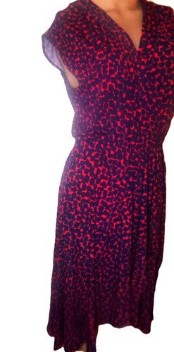 NWT BCBGMAXAZRIA SZ.XS, BLUE & RED,SLEEVELESS,A-LINE DRESS - Picture 3 of 8