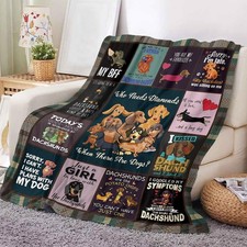 Dachshund Blanket Dachshund Gifts for Women Warm Cozy Wiener Dog Blanket for ...