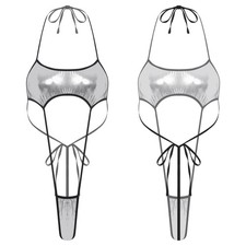 Women Lingerie Date Night Bikini Bar Swimwear Sleepwear Nightwear Sling Micro