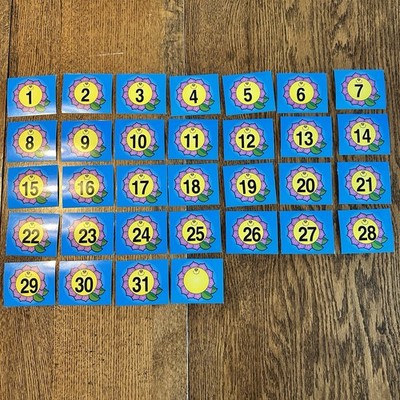 Vtg Carson Dellosa 90s Y2K Calendar Pieces  Smiling Flower May Retro Classroom