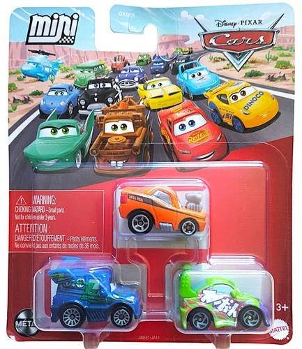 Pixar Cars Mini Racers 3 pack - Delinquents Snot Rod DJ Wingo