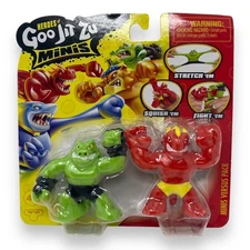 Heroes of Goo Jit Zu Minis Blazagon vs. Rock Jaw Stretchy Action Figure NEW