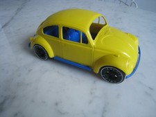 Vintage Amloid Yellow Plastic Volkswagen Beetle Toy Car Made in USA