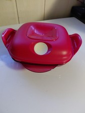 tupperware Plat ovale cristalwave cristal wave 475 Ml  micro ondes rouge