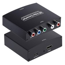 YPbPr to HDMI Converter, Component HDMI, RGB Converter Black