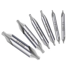 6 St&uuml;ck Zentrierbohrer Metall Set 1-5mm Center Bohrer Kegelsenker Senker