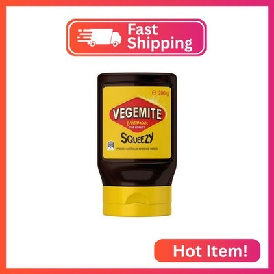 Vegemite Squeezy Spread   200g Bottle   Convenient Squeeze Format   Rich in B Vi
