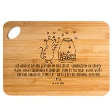 Schneidebrett Maus Sterne - Geschenk Hackbrett Taufe Frühstücksbrettchen Trä..