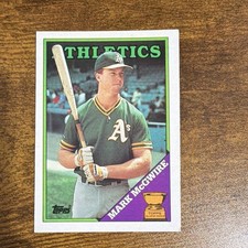 Topps 1988 All-Star Rookie Mark McGwire #580 Oakland Athletics Baseball