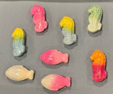 LOT OF 8 TRAVEL SIZE BATH BOMBS OCEAN THEMED- AROUND 2.0 oz. EACH.            .