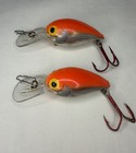 2 Storm Wiggle Wart Orange And Silver Fishing Lures Crankbaits — photo 1