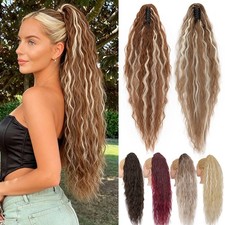 30inch Extra Long Ponytail Hairpiece Claw Clip In Hair Extensions Jaw Pony Tail