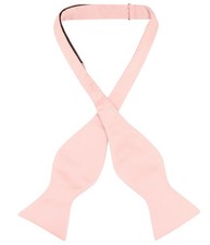 Vesuvio Napoli SELF TIE Bow Tie Solid PINK Color Mens BowTie