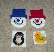 New Hand Made Seasonal More Refrigerator Magnet Plastic Canvas New Colorful