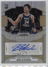 2024-25 Panini Prizm Draft Picks Penmanship Silver Bobi Klintman #P-BBK Auto 6o3