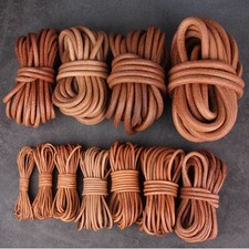 DIY Round Cow Real Leather Cord Lace Rope Weave String for Necklace Bracelet Bag