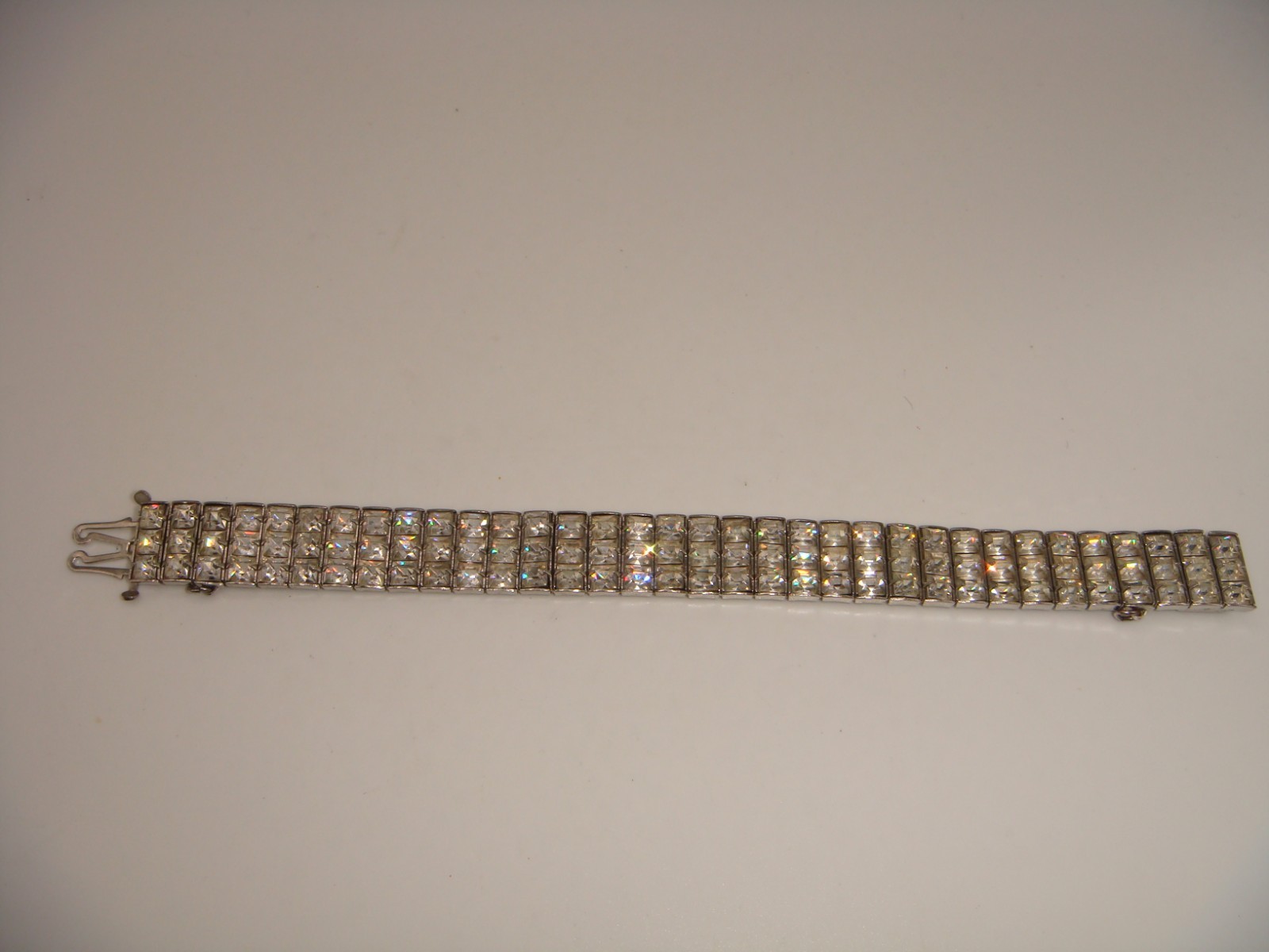 VINTAGE ART DECO RECTANGULAR RHINESTONE BRACELET … - image 14