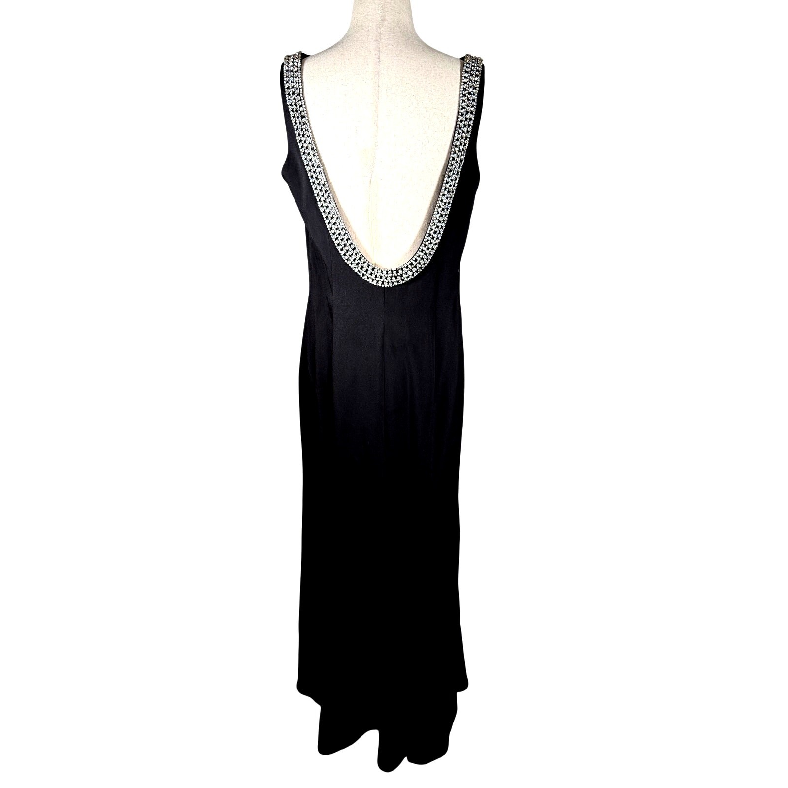 Unknown Beautiful Satin Evening Gown with Sequins Size L image 2