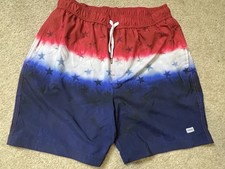 Trunks Surf And Swim Co Board Shorts Swim Trunks USA Flag Comfort Lined XL