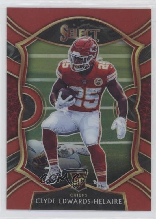 2020 Panini Select Concourse Red Prizm 31/99 Clyde Edwards-Helaire #54 6s2