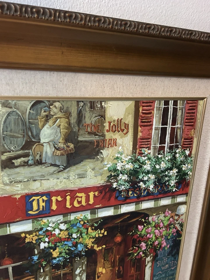 "Giclee sobre lienzo firmado por Viktor Shvaiko Jolly Friar 50"" X 30"" #8/230" Foto 4 de 4