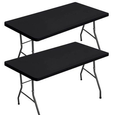 6 Ft Plastic Folding Table cloth for Indoor/Outdoor Dining & Partiesf