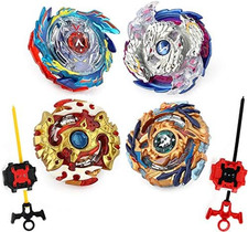 Bey Battling Top Burst Gyro Toy Set 4 Spinning Tops 2 Launchers Combat Battling