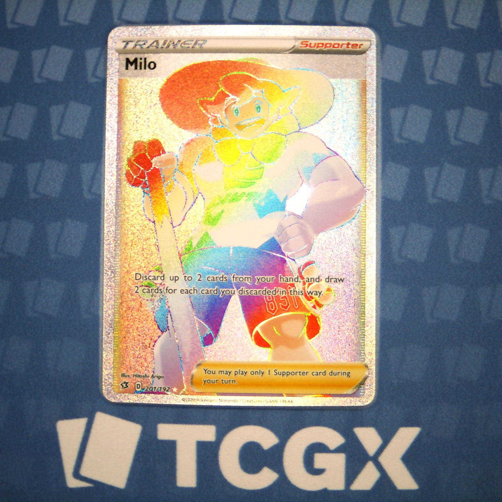 Pokemon - Milo (Secret) - 201/192 - SWSH02: Rebel Clash - Holo - Secret Rare NM