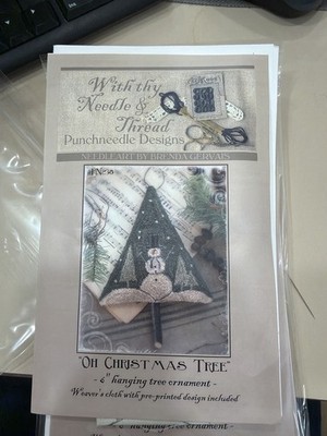 Brenda Gervais Oh Christmas Tree PN238 Punchneedle Pattern OOP New