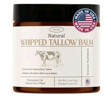 Beef Tallow for Skin, 100% Grass Fed Whipped Tallow with Jojoba Oil, USA Made