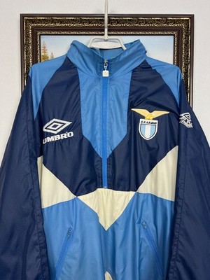 Vintage 90's Umbro Lazio Football Jacket Soccer Track Top Mens