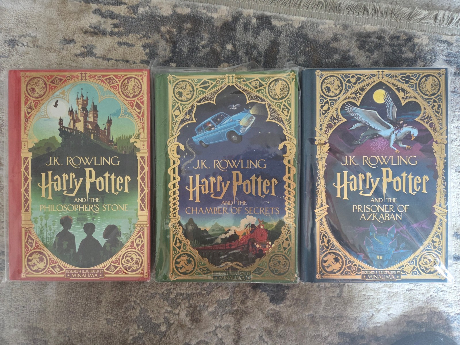 Harry Potter Edición MinaLima 1-3 Juego de Libros Tapa Dura (NUEVO)