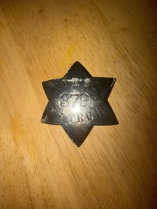Vintage Morse Patrol San Francisco Star Badge 379 Historical Private Collectible