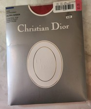 Vintage Christian Dior Ultra Sheer DIOR RED ControlTop sandlefoot Sz 1 Pantyhose
