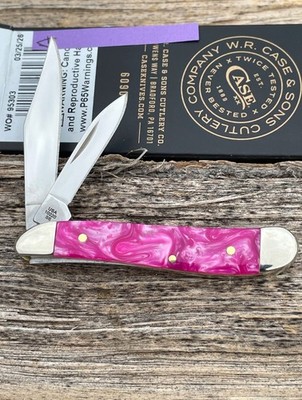 CASE XX *a 2026 SMOOTH PINK CRACKLE BLACK CASE SHIELD PEANUT KNIFE