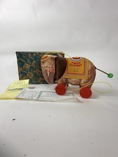 Fisher-Price Jingle Elephant Pull Toy Swaying Head FP 1993 No. 6145 box cert.