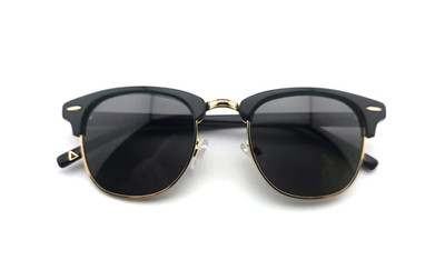 PRIMARY PRS07 BLACK GOLD UNISEX AUTHENTIC FULL RIM SUNGLASSES FRAMES 49-21-140